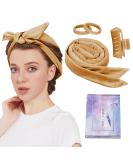 Heatless Lock Winder & Curl Band Set - Non-Slip DIY Hair Curler for Medium Long Hair (Khaki) - Buy Online on GoSupps.com