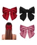 GWAWG 3PC Loop Hair Clips - Stylish French Hair Clips in Black Pink & Red for Girls - Perfect Accessory for Effortless Hairstyles - Buy Online on GoSupps.com
