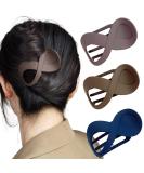 French hair clips women large hair clip set matt hairpise for women thick hair and thin elegant hair-accessory (brown blue purple gray) - Buy Online on GoSupps.com