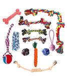 SHCNSJC Dog Toys Puppy Teething Rope Chew Toy for Small Dogs Indestructible for Boredom Interactive Large Tough Ball On A Ropes Medium & Small Chew Toy 12 PCS - Buy Online on GoSupps.com