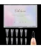 Stiletto Clear Nail Tips 500PCS Full Cover Acrylic Nails with Case for Nails Salon - Buy Online on GoSupps.com