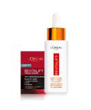 L'Oreal Paris Revitalift 12% Pure Vitamin C Serum, Vitamin E, Salicylic Acid, Moisturizing, Smoothing & Brightening, Non Greasy + Moisturizer Sample - Buy Online on GoSupps.com