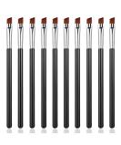 Buy WLLHYF 10 PCS Angled Eyeliner & Eye Shadow Brush Set - Soft Synthetic Bristles for Precise Makeup | International Shipping Available - Buy Online on GoSupps.com