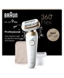Buy Brown Silk- pil 9 Flex Epilator - 360 Flexible Hair Removal Wet & Dry Silky Smooth Skin Shaving & Trimmer Attachments - 9-041 3D White/Gold - Buy Online on GoSupps.com