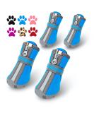 QUMY Dog Shoes for Small Dogs - Winter Snow & Summer Paw Protectors - Waterproof & Anti-Slip Sole - Blue Size 5 - Buy Online on GoSupps.com