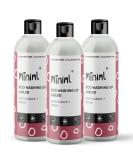 Miniml Eco Washing Up Liquid 3 x 500ml - Rhubarb Scented Non Bio & Skin Sensitive Friendly Dish Wash Cleaner that's Plant Based Vegan & Cruelty Free - Natural Cleaning Products (150 Washes) - Buy Online on GoSupps.com
