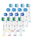 Replacement Heads Compatible with Braun Oral b Electric Toothbrush Brush Heads for Pro Smart Genius 16 Pack White - Buy Online on GoSupps.com