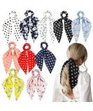 NAIHOD 10Pcs Floral Chiffon Hair Scarf Scrunchies - Women & Girls Elastic Hair Ties with Bowknot - Buy Online on GoSupps.com