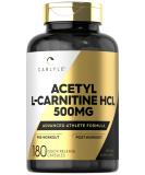 Carlyle Acetyl L-Carnitine HCL 500mg - 180 Count Non-GMO Gluten Free Supplement | International Shipping Available - Buy Online on GoSupps.com