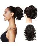 REECHO Ponytail Extension 9" Short Curly Wavy Claw Clip Pony tails Hair Extensions HP001 Hairpieces for Women - Black Brown - Buy Online on GoSupps.com