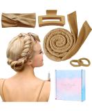 New curly winder curls without heat Heatless curlin band with overnight with hairpin slide slipproof diy hair curler no hea set hair band wave designers for medium long hair gold - Buy Online on GoSupps.com