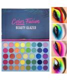 Shop Beauty Glazed 39 Pop Colors Eyeshadow Palette - Matte & Shimmer Waterproof Ultra-Pigmented Makeup - Buy Online on GoSupps.com