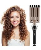 Hair Crimper Iron 5 Barrel Curling Iron Wand - 0.6 Inch Ceramic Waver & Curler with Dual Temperature Settings for Perfect Waves - Buy Online on GoSupps.com