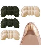 FLIGGA Anti Abrasion Heel Stickers - 4 Pairs for High Heels & Leather Shoes | Comfort Pads in Black & Beige - Buy Online on GoSupps.com