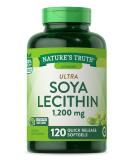 Nature's Truth Ultra Soy Lecithin 1200mg Capsules - 120 Softgels, Non-GMO & Gluten Free Supplement - Buy Online on GoSupps.com