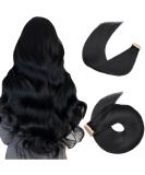 Hotlulana 22 Inch Deep Black Tape In Extensions - 100% Real Hair 50g 20PCS Invisible Skin Weft - Buy Online on GoSupps.com
