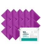 Metene 12 Pack Microfiber Cleaning Cloths - Individually Wrapped Storage Box Included | Perfect for Glasses Screens & Lenses - Purple (6x7 - Buy Online on GoSupps.com