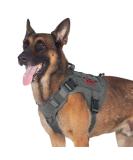 OneTigris Tactical Dog Vest | MOLLE Service Dog Harness | 1000D Nylon | Large | Grey - Ideal for Training & Outdoor Adventures - Buy Online on GoSupps.com