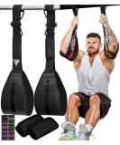 RDX Abdominal Muscle Loop - Maya Hide Leather Padded D-Ring for Fitness Training Pull-Ups & Arm Exercises - Unisex Black - Buy Online on GoSupps.com