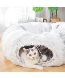 LUCKITTY Warm Plush Cat Dog Tunnel Bed with Washable Cushion-Big Tube Playground Toys 3 FT Diameter Longer Crinkle Collapsible 3 Way  for Indoor Cat Kitty Kitten Puppy Rabbit Ferret - Buy Online on GoSupps.com