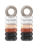 12 Pcs Spiral Hair Ties MultiColor Hair Bands No Crease Phone Cord Hair Ties No Damage Waterproof Plastic Spiral Ponytail Holder Hair Bands for Women Girls Hair Bobbles Accessories (12 Count) - Buy Online on GoSupps.com