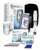 Gluco -fist duo blood sugar measuring device set with 60 test strips & 110 Lanzetten |MMOL/L |Precise blood sugar measurement |Simple application - Buy Online on GoSupps.com