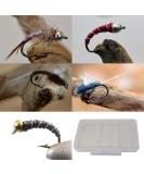 45-Piece Midge Assortment with Mustad Signature Fly Hooks - Rainbow Warriors, Zebra Midges, WD40, RS2 Emergers | Sizes 18, 20, 22 - Buy Online on GoSupps.com