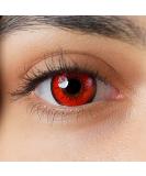 Charmiga Loco Red Colored Contact Lenses | Anime Crazy Red Annual Hydrogel Lenses | 0.0 Diopters | Carnival & Halloween Costume | 2 Lenses + Containers - Buy Online on GoSupps.com