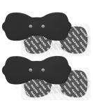 Premium Wireless TENS Unit Electrode Pads | Reusable Self Adhesive 3.5mm Connector Non-Irritating Design - Black - Buy Online on GoSupps.com