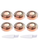 6 PCS Rose Gold Facial Hair Remover Replacement Heads for Women - Compatible with Finishing Touch Flawless Tool - 18K Gold Plated Blades - Includes Cleaning Brush - 2pcs - Buy Online on GoSupps.com