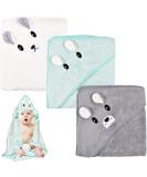 Forhome 3-Pack Baby Hooded Bath Towels 80x80 cm - Cute Unisex Towels for Ages 0-5 - Buy Online on GoSupps.com