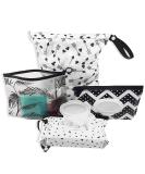 Black Arrows Wet and Dry Diapers Bag with Wet Wipes Cases - Storage Bag for Personal Belongings - Buy Online on GoSupps.com