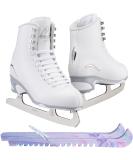 Jackson Ultima White Figure Ice Skates for Women/Girls Bundle with Guardog Skate Guards - Size Adult 11 - Buy Online on GoSupps.com