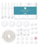 JANEYO Premium Child Safety Set - Cabinet Socket & Edge Protection for Babies - Best Safety Solutions (White) - Buy Online on GoSupps.com