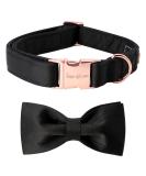 Unique Style Paws Black Satin Dog Collar - Adjustable XS Pet Collar Gift for Small Dogs - Buy Online on GoSupps.com