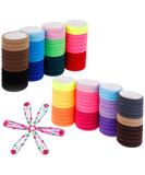 Lictin Black Elastic Hair Ties - 100 Colorful Hair Bands for Girls & Women | Best Hairstyles Accessories - Buy Online on GoSupps.com