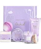 BODY & EARTH Orchid Bath Spa Gift Set - 5 Pcs Luxury Gifts for Women with Scented Candle, Body Butter, Hand Cream - Perfect Birthday Gift Set for Pregnant Women and Her - Buy Online on GoSupps.com