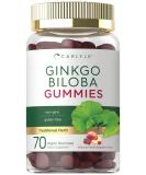 Ginkgo Biloba 300mg Gummies | 70 Count | Natural Peach Raspberry Flavor | Vegan Non-GMO Gluten Free - Buy Online on GoSupps.com