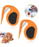 Yeahboom 2 Pet Knotting Comb - Steel Blade De-Filter Knife for Cats & Dogs | Perfect for Removing Tangles - Orange - Buy Online on GoSupps.com
