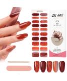 Kalolary 20PCS Nail Gel Polish Strips Full Wraps Nail Polish Stickers Cured Gel Nail Strips Self-Adhesive Gel Nail Wrap Stickers Decals with Nail File and Stick(UV/LED Lamp Required) (NJTZ-NG200266) - Buy Online on GoSupps.com