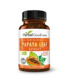 Papaya Leaf Extract Digestive Enzymes - 10X Strength 60/600mg Veg Capsules- Blood Platelet, Bone Marrow & Spleen Support, Immune Gut & Super Digestive Health - Made in USA by Herbal Goodness 60 Count (Pack of 1) - Buy Online on GoSupps.com