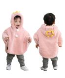 ITODA Toddler Winter Fleece Hooded Cape Coat - Pink (0-3 Years) - Buy Online on GoSupps.com