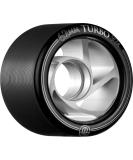 RollerBones Turbo Speed Derby Skate Wheels w/Clear Aluminum Hub (8 Pack) - 62mm Black - Buy Online on GoSupps.com