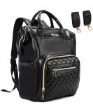 Ziosinm Leather Baby Wrap Backpack | Multifunctional Waterproof Diaper Bag | PU Travel Diaper Backpack - Black - Buy Online on GoSupps.com