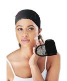 Marley Autumn Black Satin Spa Wrap Headband for Women - Adjustable & Extended Length - Buy Online on GoSupps.com