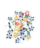 Daisy Style Hand-Blown Flower Glass Beads - 120 Pack Assorted Colors (1/4 to 3/8 inches) for DIY Jewelry Making - Buy Online on GoSupps.com