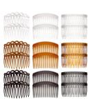 18-Piece French Side Combs Hair Twist Decorative Comb Set for Women - Bridal Wedding Veil Accessories - BOJVESH Plastic Hair Clips for Thick and Fine Hair - Buy Online on GoSupps.com