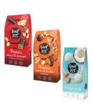 Feel Fit Protein Chocolates - No Sugar Added | Coconut & Almond Milk Chocolate Peanut Butter Dark Hazelnut Mix - International Shipping - Buy Online on GoSupps.com