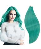 RUNATURE 20 Inch Teal Tape in Hair Extensions - Real Human Hair 25g - Buy Online on GoSupps.com