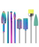 MAQUITA 8pcs Tungsten Steel Electric Nail Drill Bits Set - Manicure Pedicure Kit for Home Salon Use - Buy Online on GoSupps.com